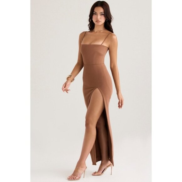 HOUSE OF CB Jaida Dress Toast Corset Maxi Dress M Medium - Picture 2 of 13